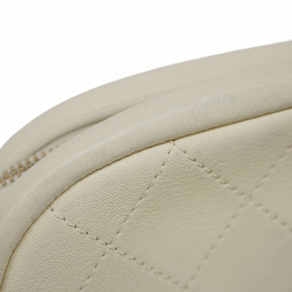 Chanel Shoulder Bag Matelasse Chain Goatskin White Champagne Ladies - Picture 7 of 11